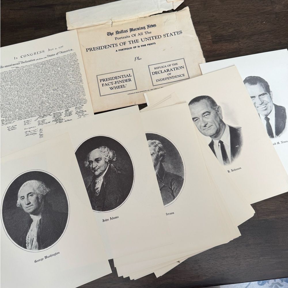 Presidents of the United States Portraits Collection Civil War Map